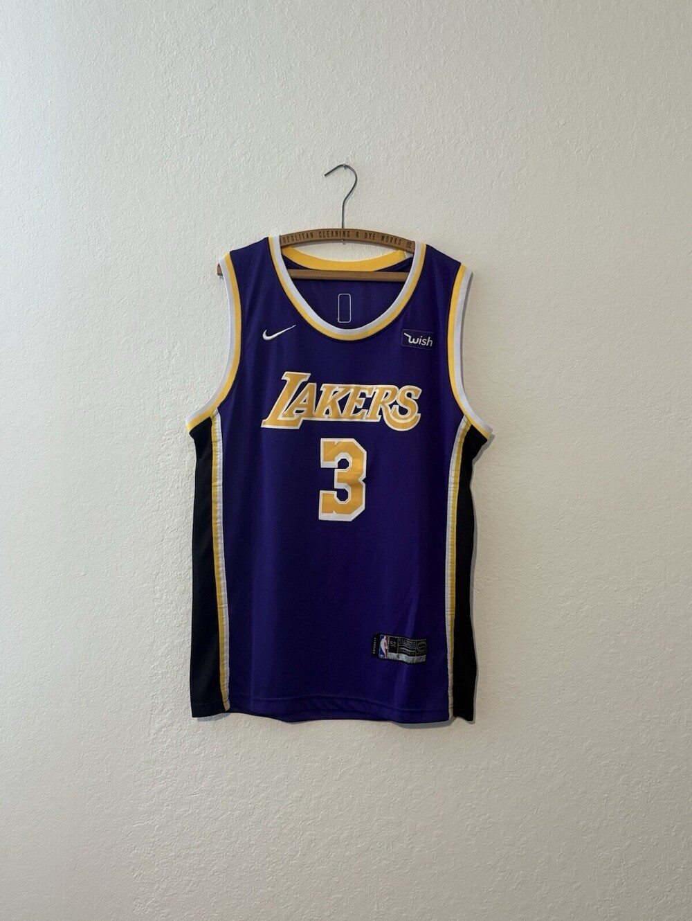NBA LA Lakers Purple #3 Davis Statement Edition Wish Nike Jersey Unisex Size 52